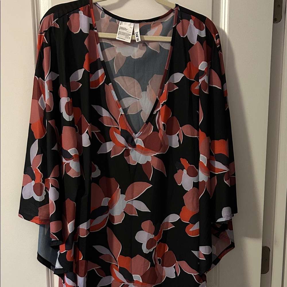 V-Neck Blouse with “Batwing” Sleeves